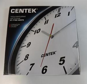 Часы настенные Centek СТ-7100 White (белый/хром) [26213]                            ОСТАТОК: 0шт.